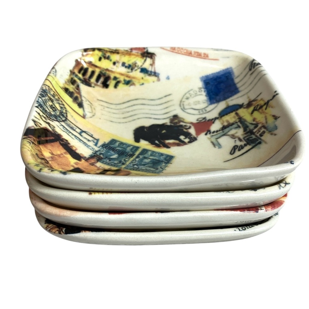5” Williams-Sonoma Grand Tour Appetizer Dipping Bowls  2008  Marc Lacaze  (4)